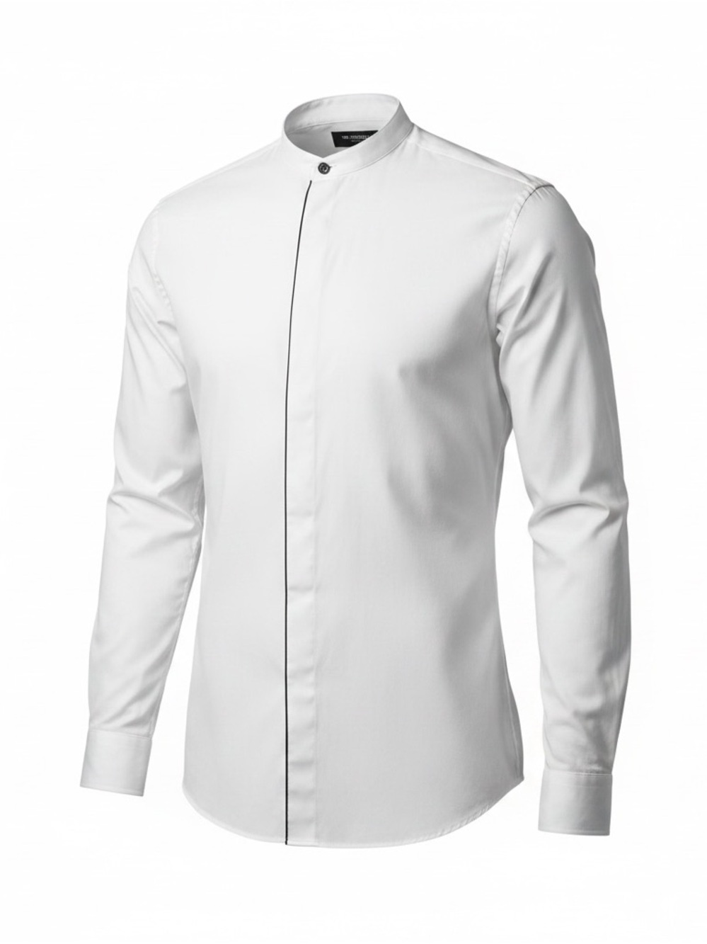 The Kooples Paris White Slim Mandarin Collar Button Shirt XL NWT